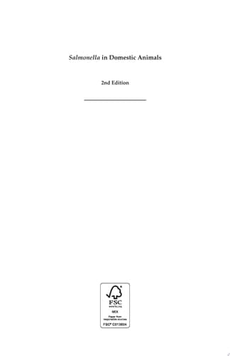 Salmonella in Domestic Animals