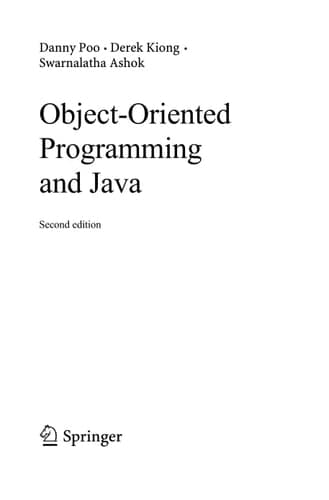 Object-Oriented Programming and Java