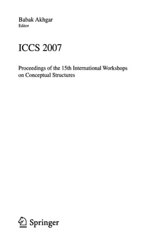 ICCS 2007 Proceedings of the 15th International Workshops on Conceptual Structures