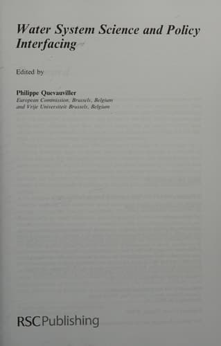 Water System Science and Policy Interfacing