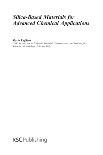 Silica-based Materials for Advanced Chemical Applications