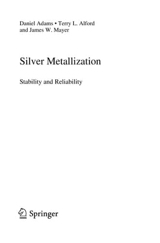 Silver Metallization Stability and Reliability
