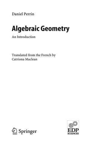 Algebraic Geometry: An Introduction (Universitext)