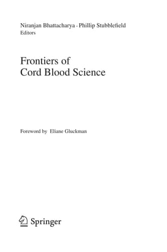 Frontiers of Cord Blood Science