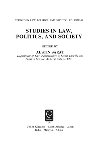 Studies in Law, Politics and Society
