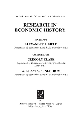 Research in Economic History