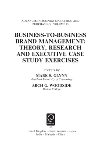 Business-to-Business Brand Management
