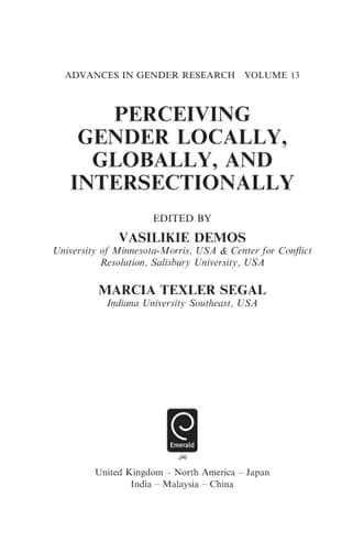 Perceiving Gender Locally, Globally, and Intersectionally