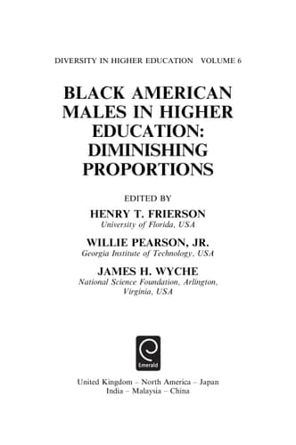 Black American Males in Higher Education Diminishing Proportions