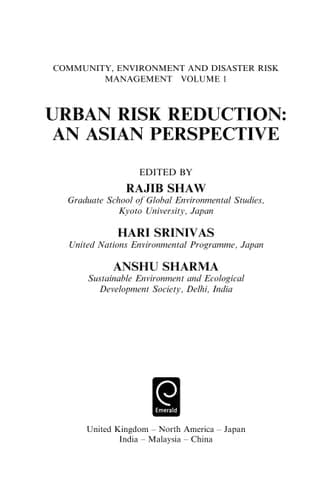 Urban Risk Reduction An Asian Perspective