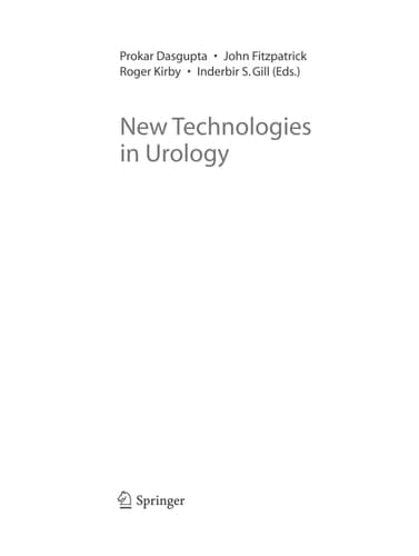 New Technologies in Urology