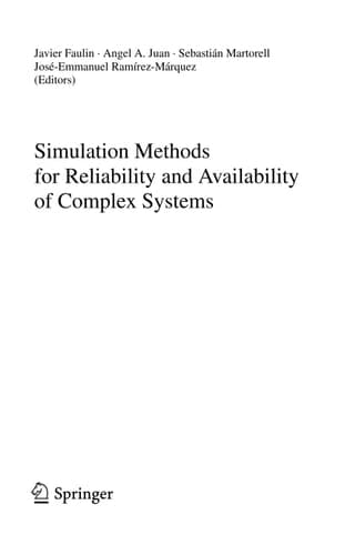 Simulation Methods for Reliability and Availability of Complex Systems