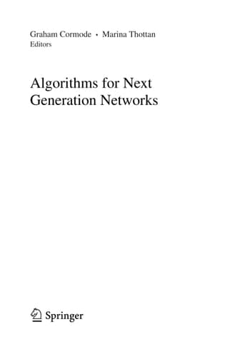 Algorithms for Next Generation Networks