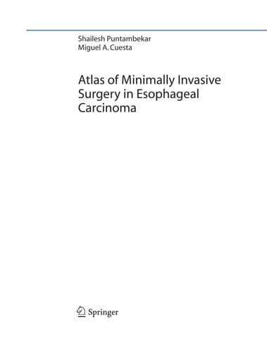 Atlas of Minimally Invasive Surgery in Esophageal Carcinoma