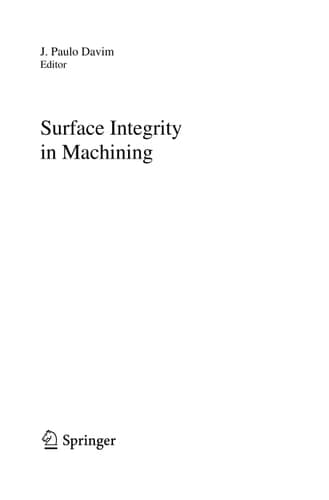 Surface Integrity in Machining