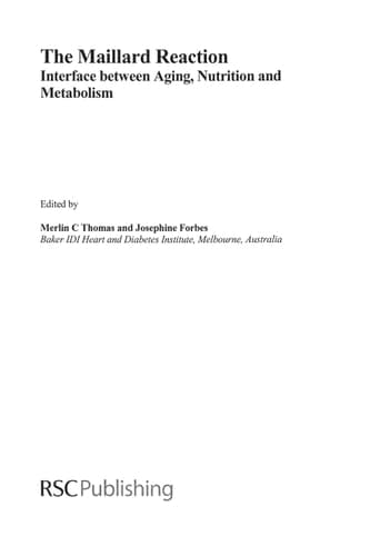 The Maillard Reaction Interface Between Aging, Nutrition and Metabolism