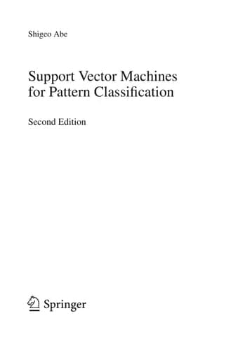 Support Vector Machines for Pattern Classification