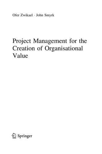 Project Management for the Creation of Organisational Value