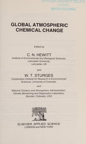 Global Atmospheric Chemical Change
