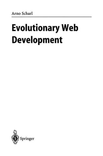 Evolutionary Web Development