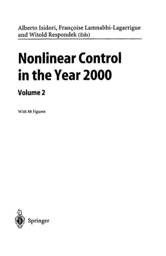 Nonlinear Control in the Year 2000