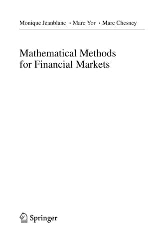 Mathematical Methods for Financial Markets