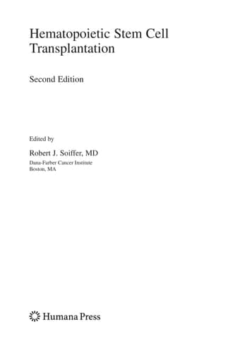 Hematopoietic Stem Cell Transplantation