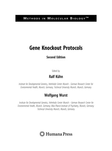 Gene Knockout Protocols