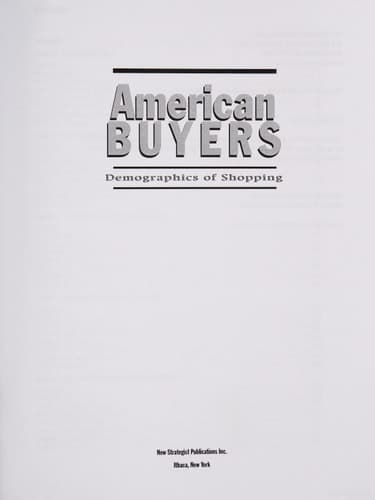 American Buyers Demographics of Shopping
