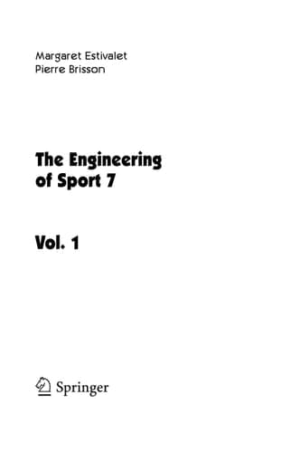 The Engineering of Sport 7 Vol. 1