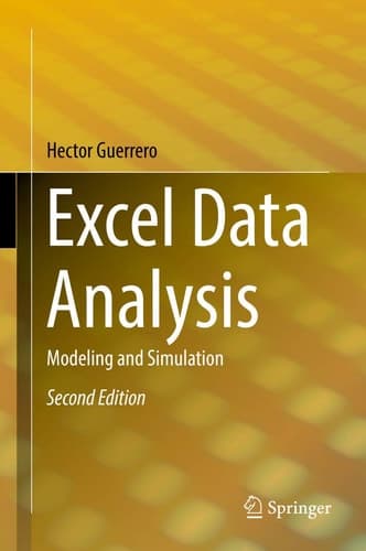 Excel Data Analysis Modeling and Simulation