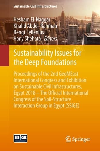 Sustainability Issues for the Deep Foundations Proceedings of the 2nd GeoMEast International Congress and Exhibition on Sustainable Civil Infrastructures, Egypt 2018 – The Official International Congress of the Soil-Structure Interaction Group in Egypt (SSIGE)