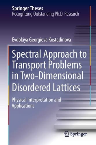 Spectral Approach to Transport Problems in Two-Dimensional Disordered Lattices Physical Interpretation and Applications