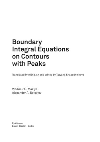 Boundary Integral Equations on Contours with Peaks
