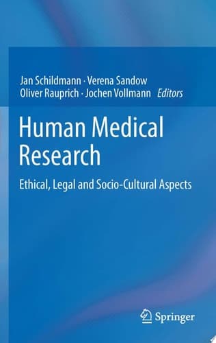 Human Medical Research Ethical, Legal and Socio-Cultural Aspects