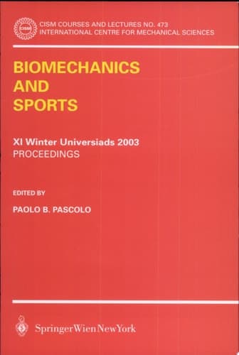 Biomechanics and Sports Proceedings of the XXI Winter Universiads 2003