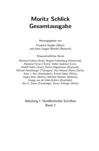 Lebensweisheit. Versuch einer Glückseligkeitslehre Fragen der Ethik Abteilung I / Band 3