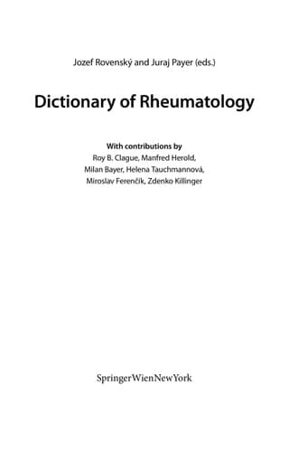 Dictionary of Rheumatology