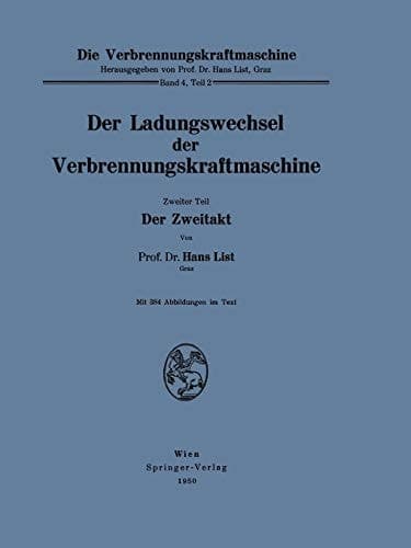 Der Ladungswechsel der Verbrennungskraftmaschine Zweiter Teil Der Zweitakt