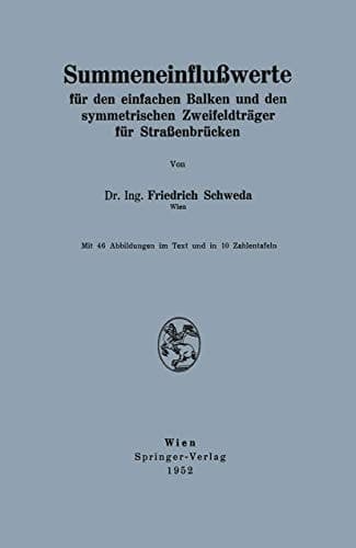 Summeneinflußwerte für den einfachen Balken und den symmetrischen Zweifeldträger für Straßenbrücken