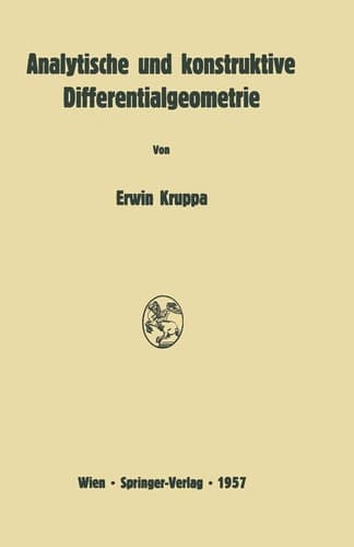 Analytische und konstruktive Differentialgeometrie (German Edition)