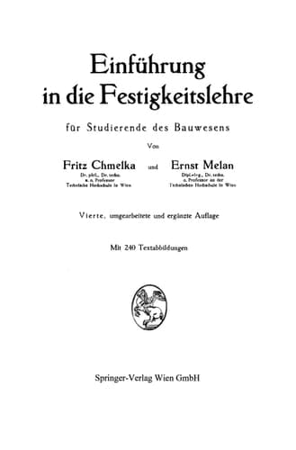 Einführung in die Festigkeitslehre für studierende des Bauwesens
