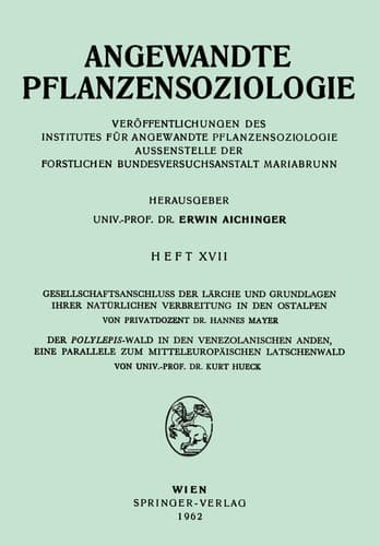 Gesellschaftsanschluss der Lärche und Grundlagen ihrer Natürlichen Verbreitung in den Ostalpen, Der Polylepsis-Wal in den Venezolanischen Anden, eine Parallele zum Mitteleurpäischen Latschenwald