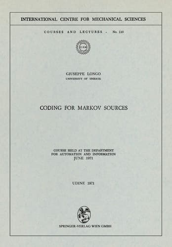 Coding for Markov Sources Course Held at the Department for Automation and Information June 1971