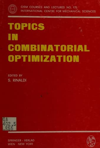 Topics in Combinatorial Optimization