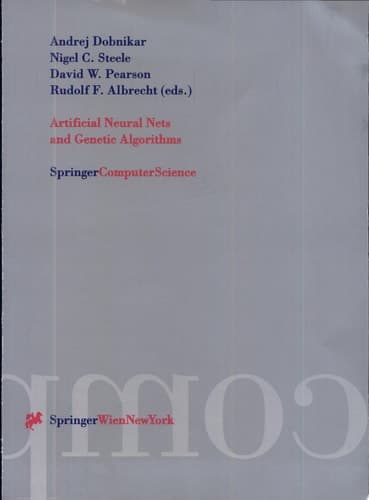 Artificial Neural Nets and Genetic Algorithms Proceedings of the International Conference in Portorož, Slovenia, 1999