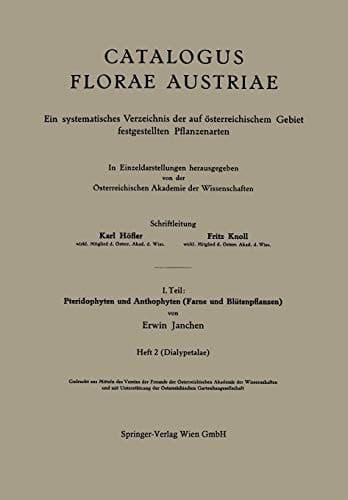 I. Teil: Pteridophyten und Anthophyten (Farne und Blütenpflanzen)