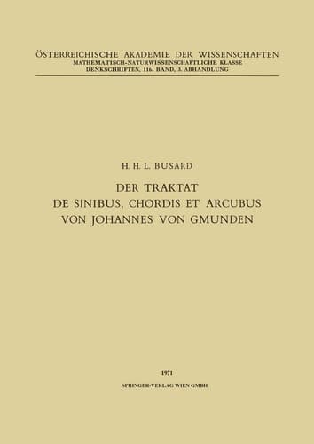 Der Traktat de Sinibus, Chordis et Arcubus von Johannes von Gmunden
