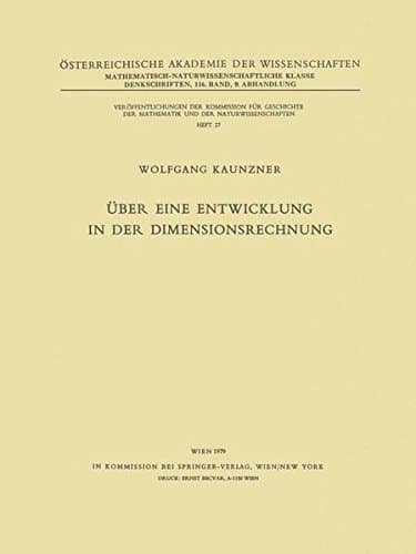 Über eine Entwicklung in der Dimensionsrechnung