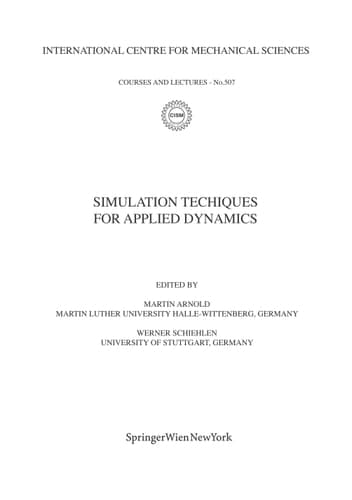 Simulation Techniques for Applied Dynamics